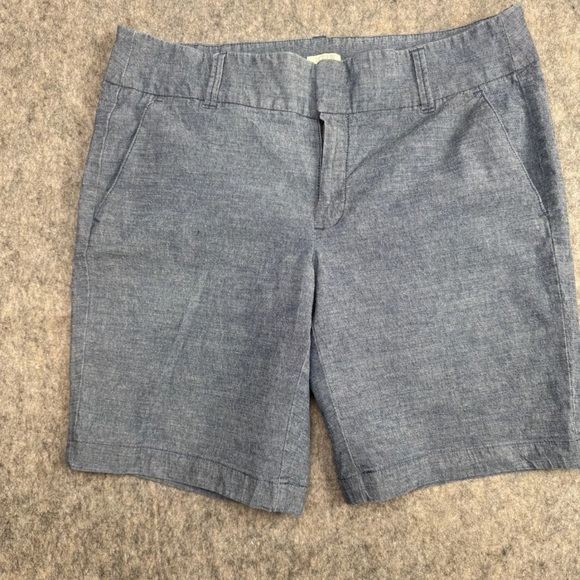 J.Crew Frankie Chino Shorts Womens Size 8 Gray Cotton Stretch Flat Front Outdoor - Picture 1 of 6